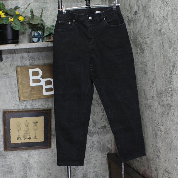Levis Denim - Levi's Womens Vintage Y2K Relaxed Fit Tapered Leg Jeans Black 10 Misses Short